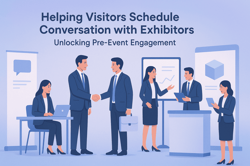 helping visitors schedule conversation with exhibitors